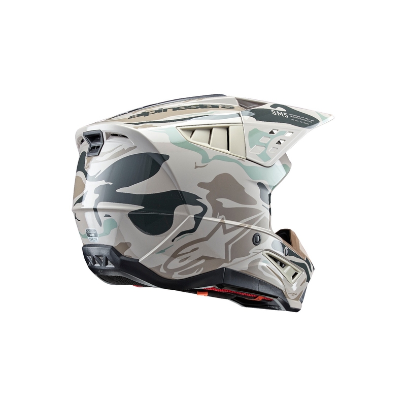 Motokros čelada Alpinestars S-M5 Mineral sivo-zelena kamuf