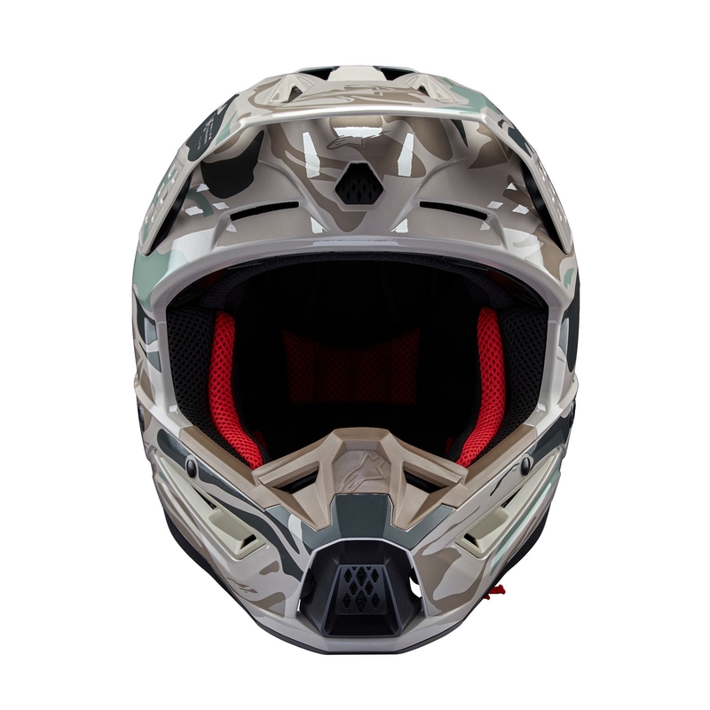 Motokros čelada Alpinestars S-M5 Mineral sivo-zelena kamuf