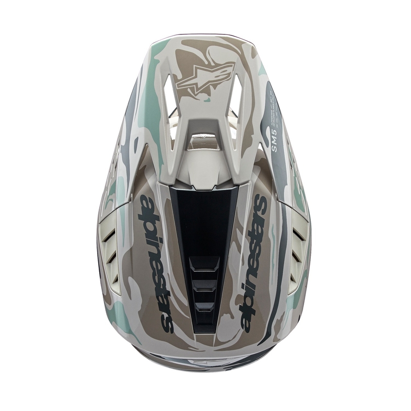 Motokros čelada Alpinestars S-M5 Mineral sivo-zelena kamuf