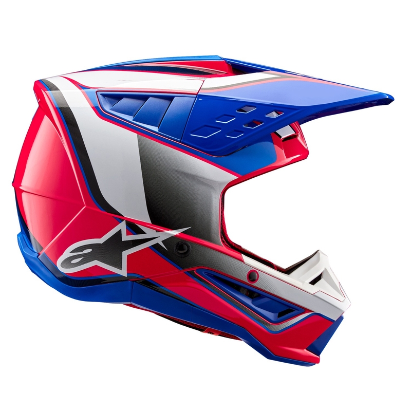 Alpinestars S-M5 Sail motokros čelada bela-roza-modra