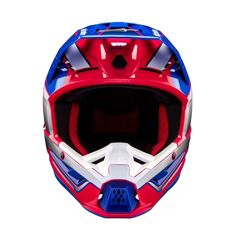 Alpinestars S-M5 Sail motokros čelada bela-roza-modra