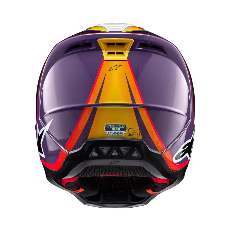 Alpinestars S-M5 Sail motokros čelada vijolično-črno-srebrna