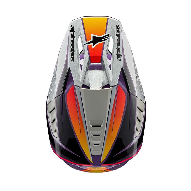 Alpinestars S-M5 Sail motokros čelada vijolično-črno-srebrna