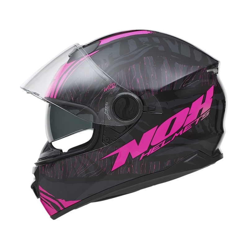 NOX N301 Wild Black-Fluo Pink Integral Motoristična čelada razprodaja
