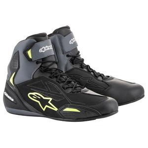 Motoristični škornji Alpinestars Faster-3 Drystar črno-sivo-fluo rumeni