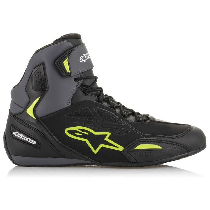 Motoristični škornji Alpinestars Faster-3 Drystar črno-sivo-fluo rumeni