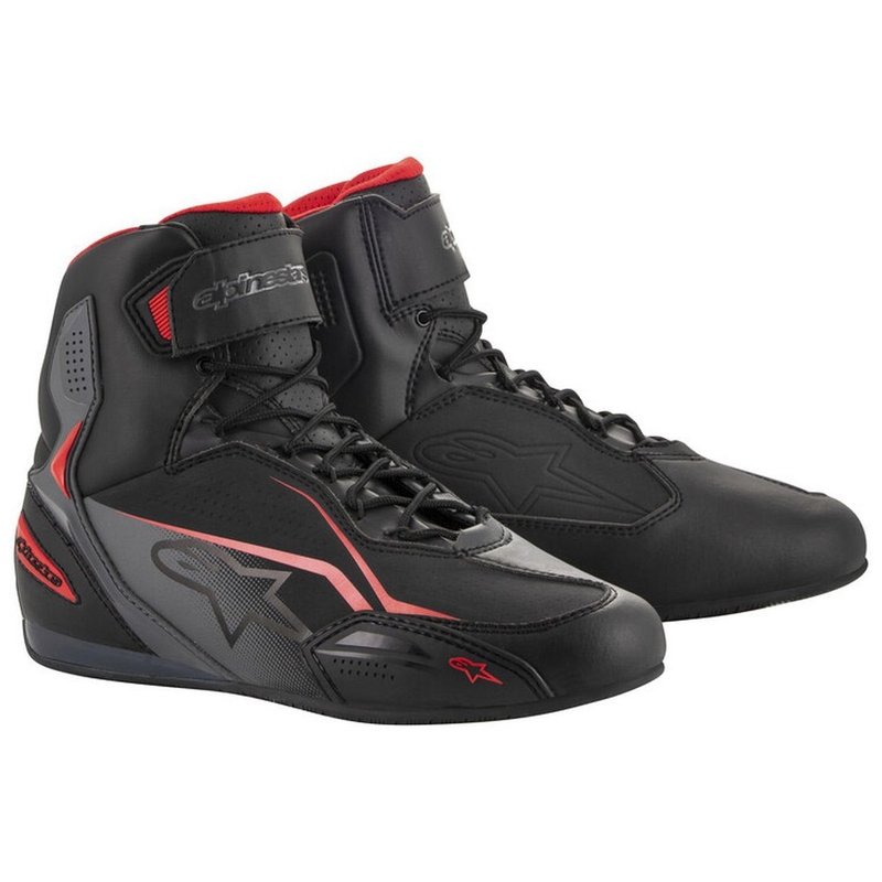 Motoristični škornji Alpinestars Faster-3 črno-sivo-rdeči
