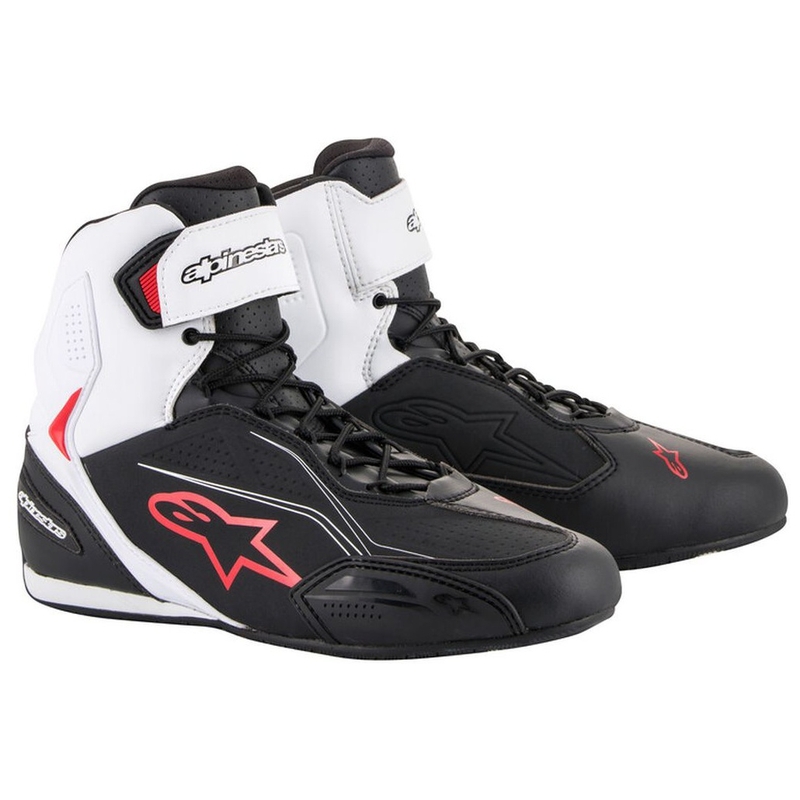 Motoristični škornji Alpinestars Faster-3 črno-belo-rdeči