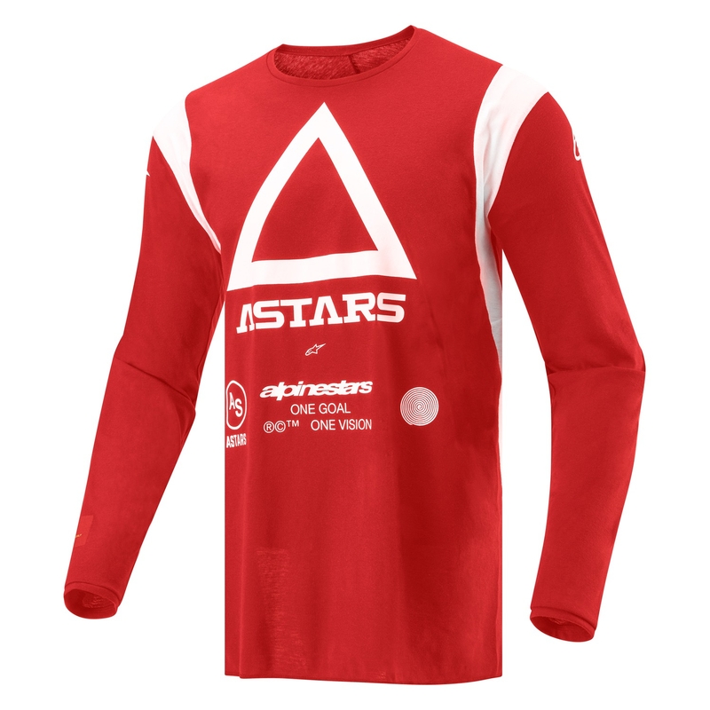 Motokros majica Alpinestars Techdura fluo rdeča