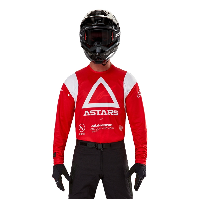 Motokros majica Alpinestars Techdura fluo rdeča