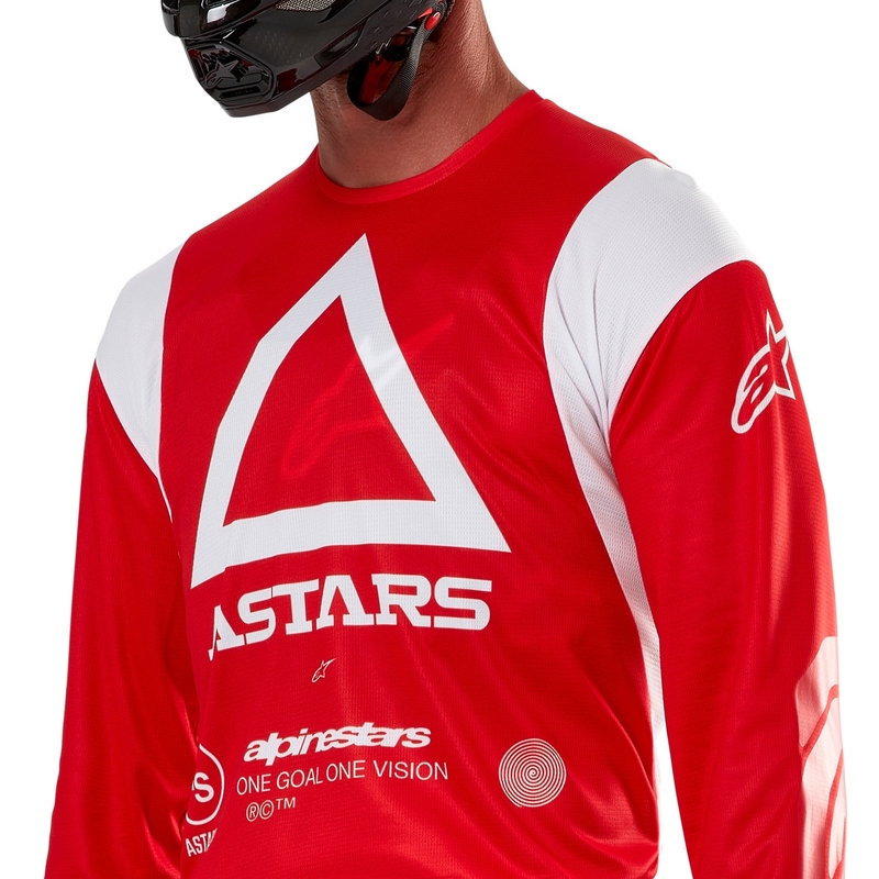 Motokros majica Alpinestars Techdura fluo rdeča