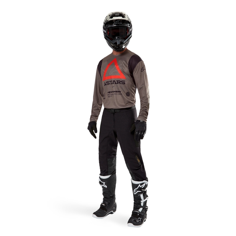 Motokros majica Alpinestars Techdura rjava