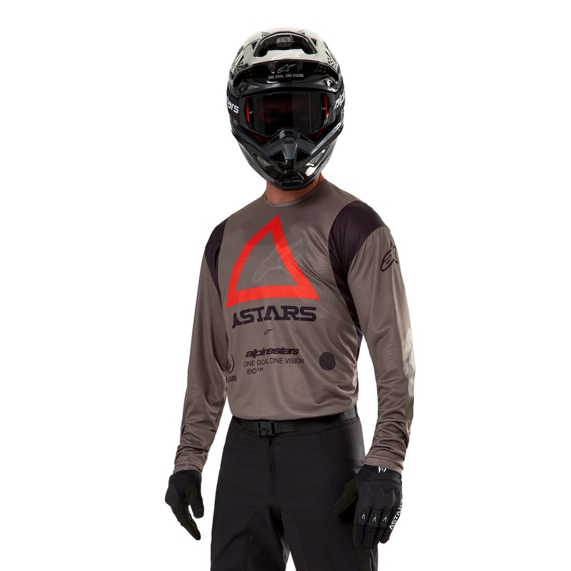 Motokros majica Alpinestars Techdura rjava
