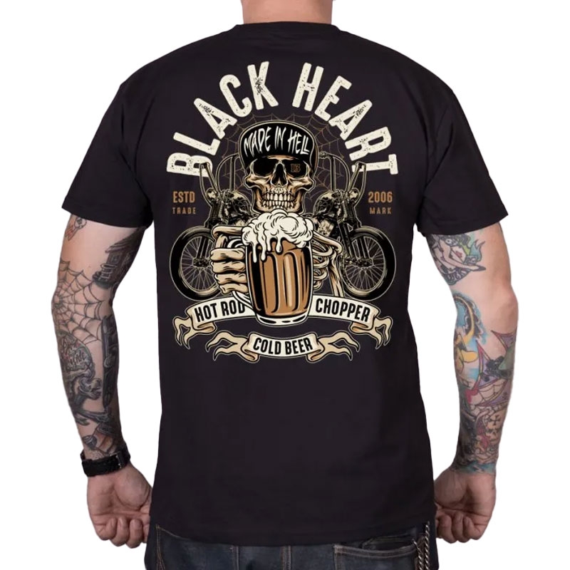 Črna kolesarska majica Black Heart Beer