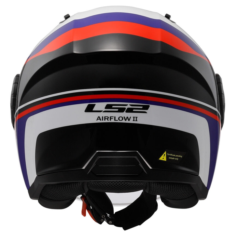 Odprta motoristična čelada LS2 OF616 Airflow II Rush bela-modra-rdeča