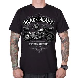 Majica Black Heart Moto Kult črna