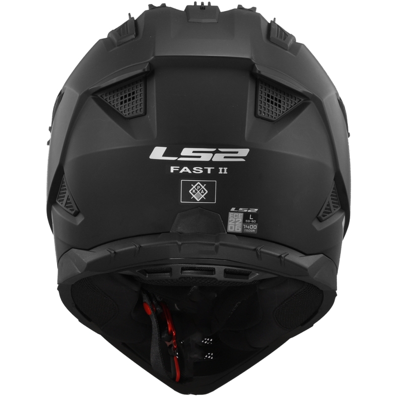 Motokros čelada LS2 MX708 Fast II Solid mat črna