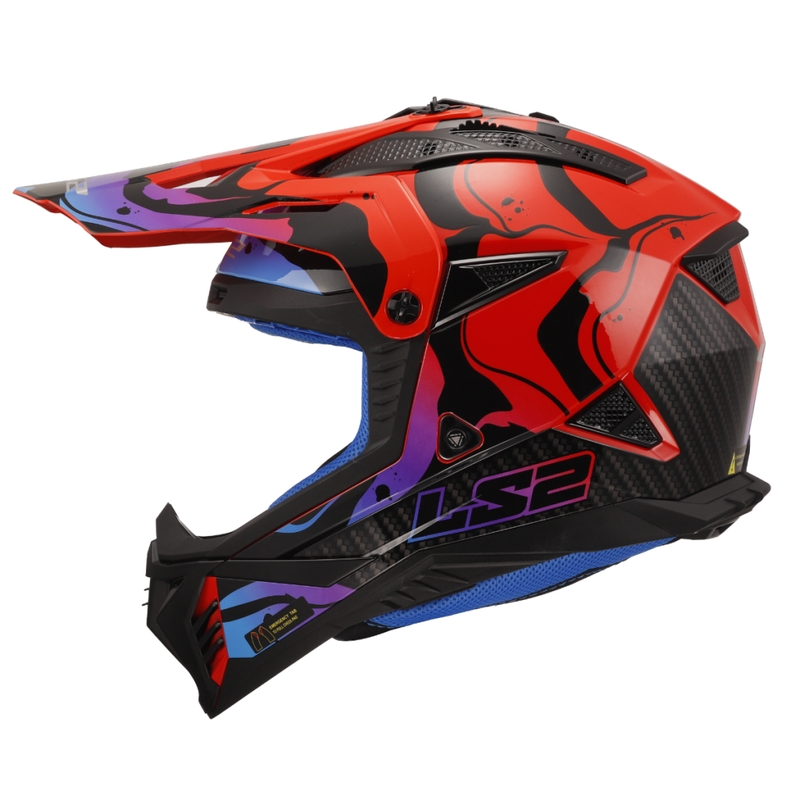 Motokros čelada LS2 MX708 Fast II Wash rdeča