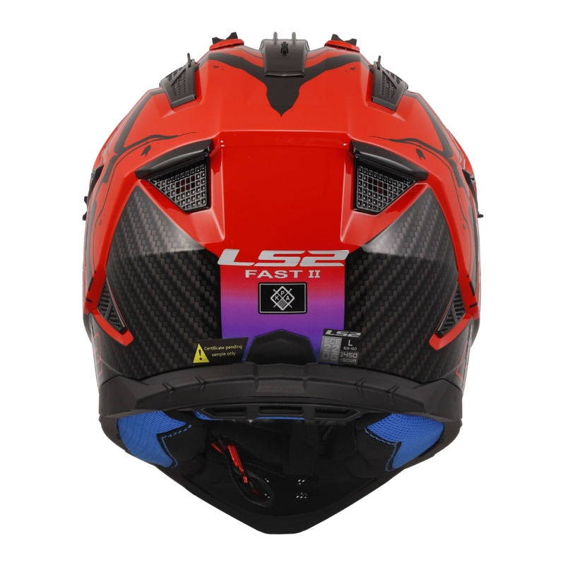 Motokros čelada LS2 MX708 Fast II Wash rdeča