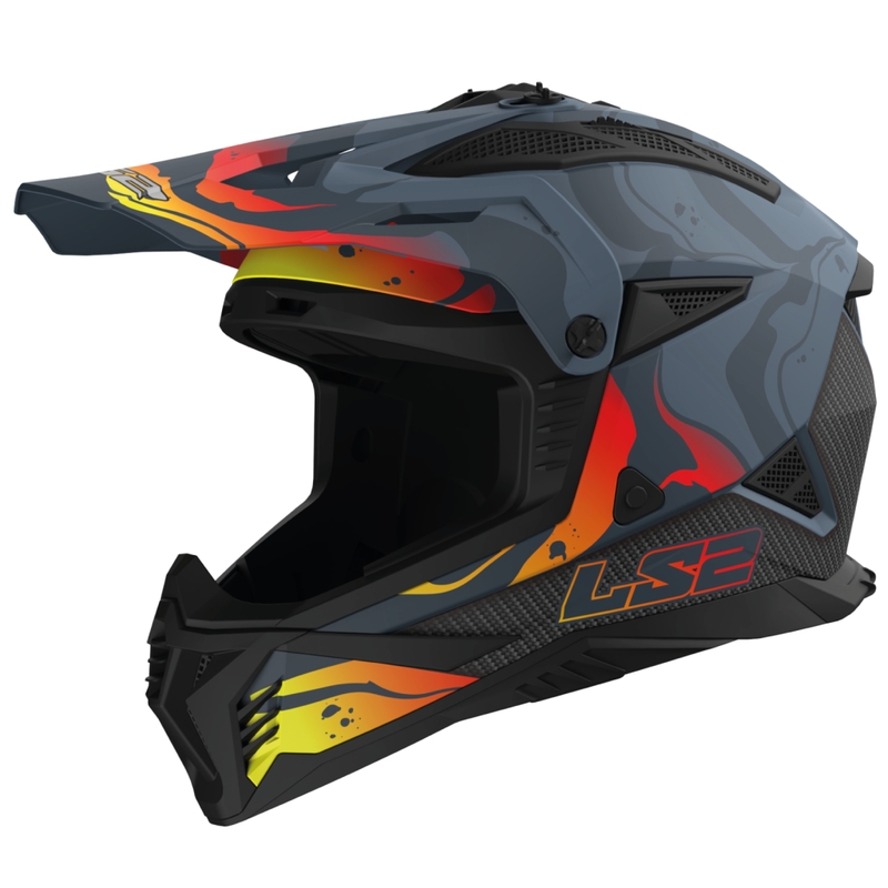 Motokros čelada LS2 MX708 Fast II Wash temno siva