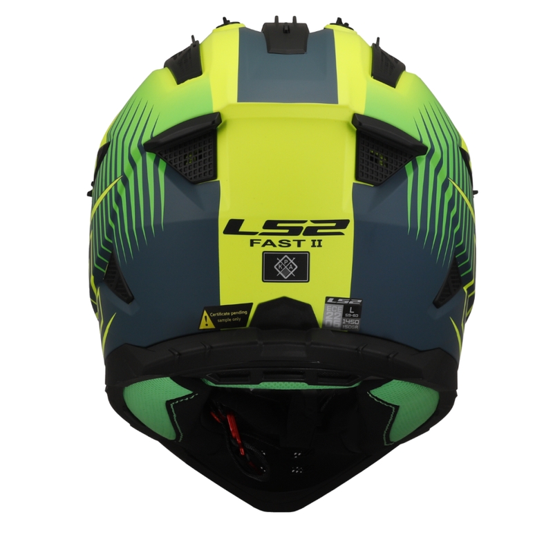 Motokros čelada LS2 MX708 Fast II Duck zeleno-rumena