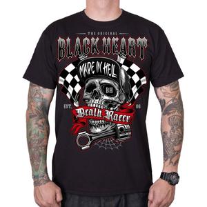 Črna majica s kratkimi rokavi Black Heart Death Racer