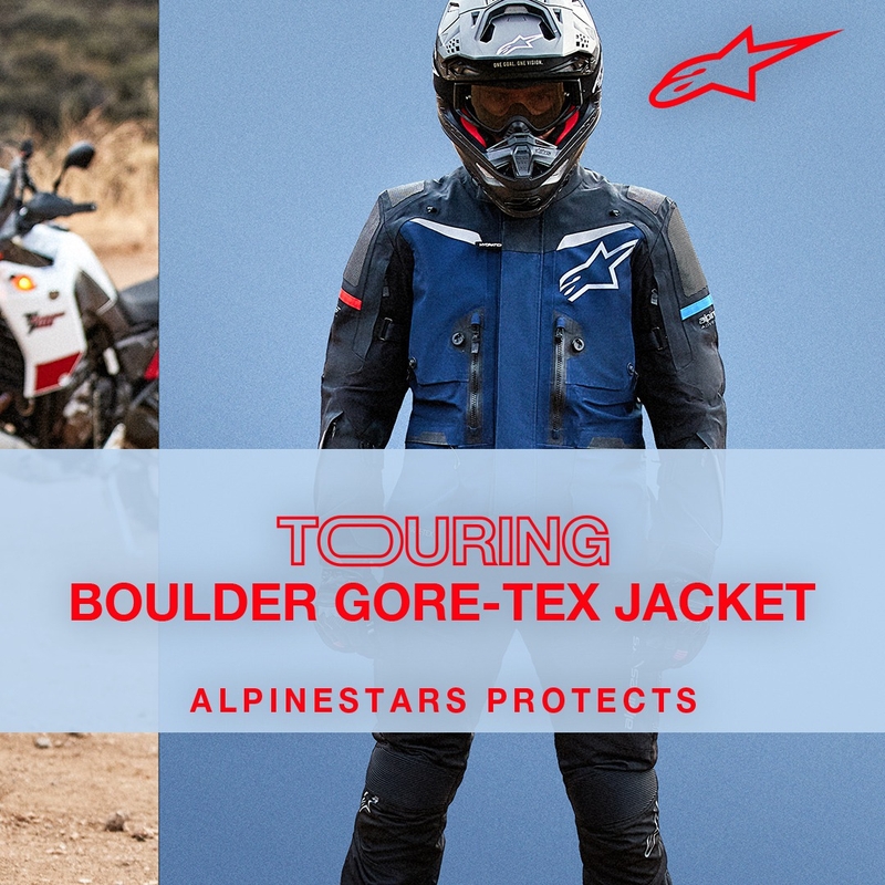 Alpinestars Boulder Gore-Tex motoristična jakna temno-svetlo siva