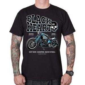 Črna majica s kratkimi rokavi Black Heart Blue Bobber