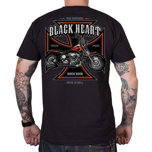 Majica Black Heart Motorcycle Cross črna