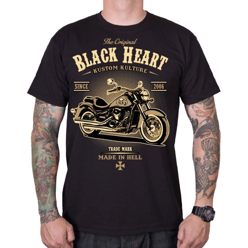 Majica Black Heart Harley črna
