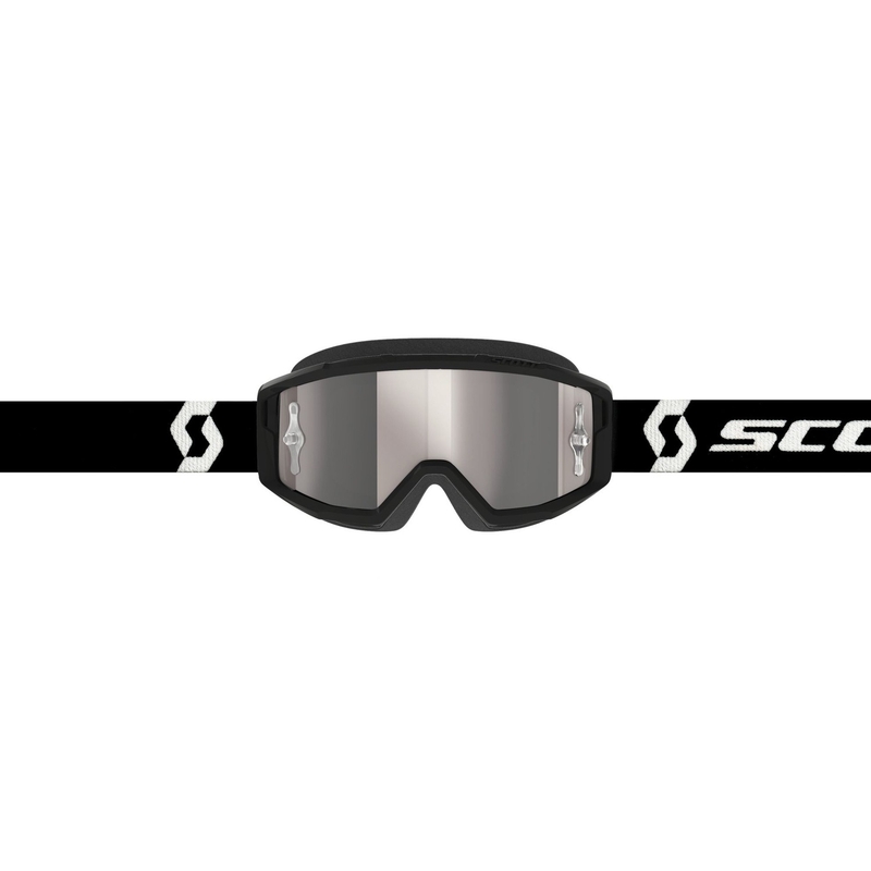 Motokros očala SCOTT - USA Primal CH črno-bela (srebrni pleksi steklo)