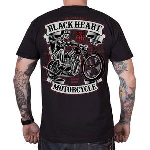 Majica Black Heart Skeleton Chopper črna