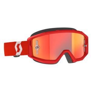 Motokros očala SCOTT - USA Primal CH rdeče-bela (pleksi oranžna krom)