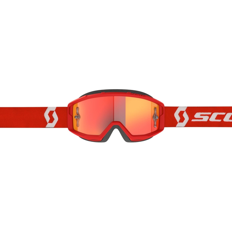 Motokros očala SCOTT - USA Primal CH rdeče-bela (pleksi oranžna krom)