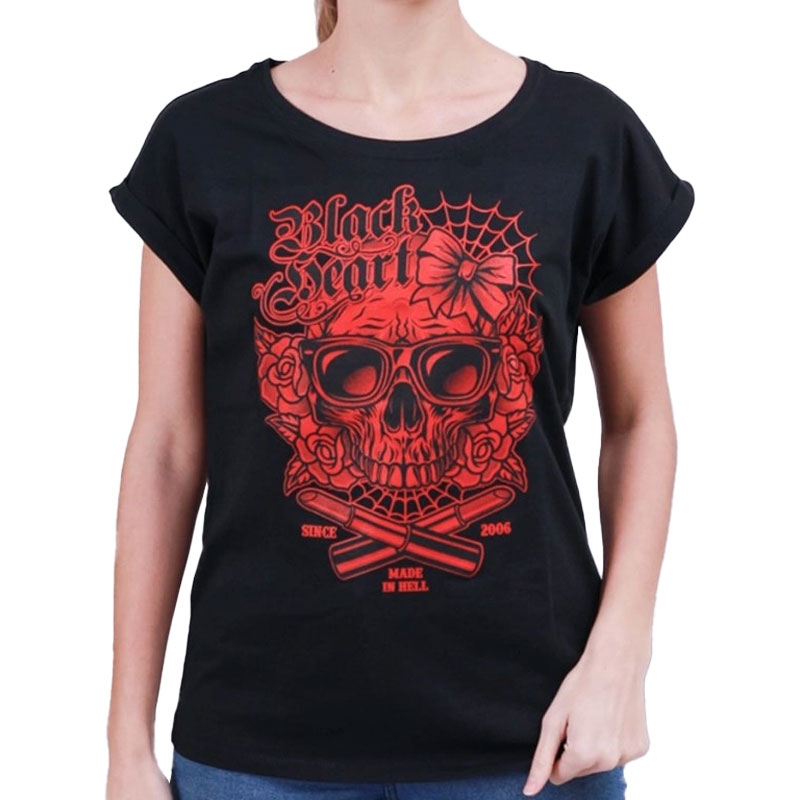 Ženska majica s kratkimi rokavi Black Heart Dead Beauty Ext črna