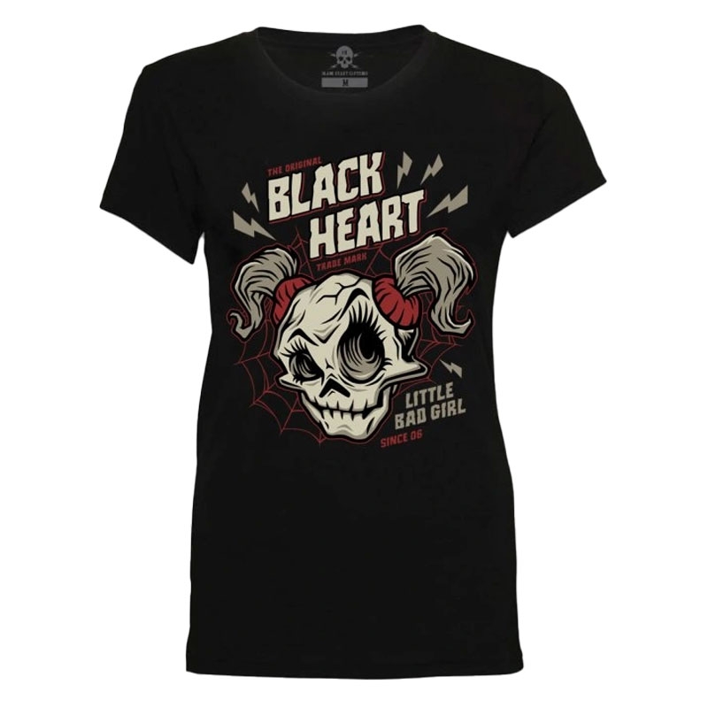 Ženska majica s kratkimi rokavi Black Heart Ghost Face črna