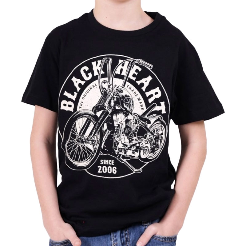 Otroška majica Black Heart Chopper Kid črna