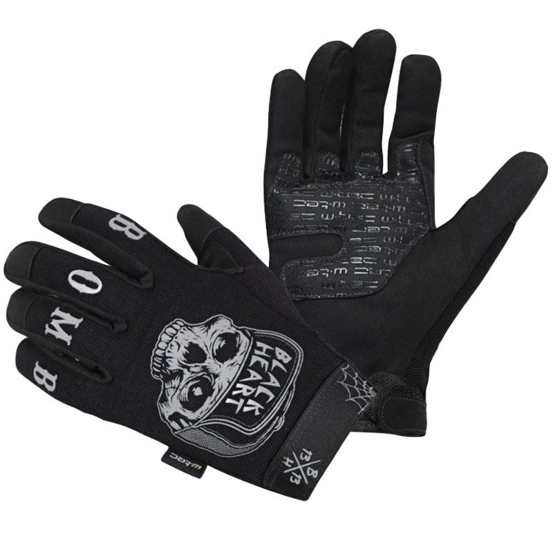 Black Heart W-TEC Garage Built chopper rokavice črne barve