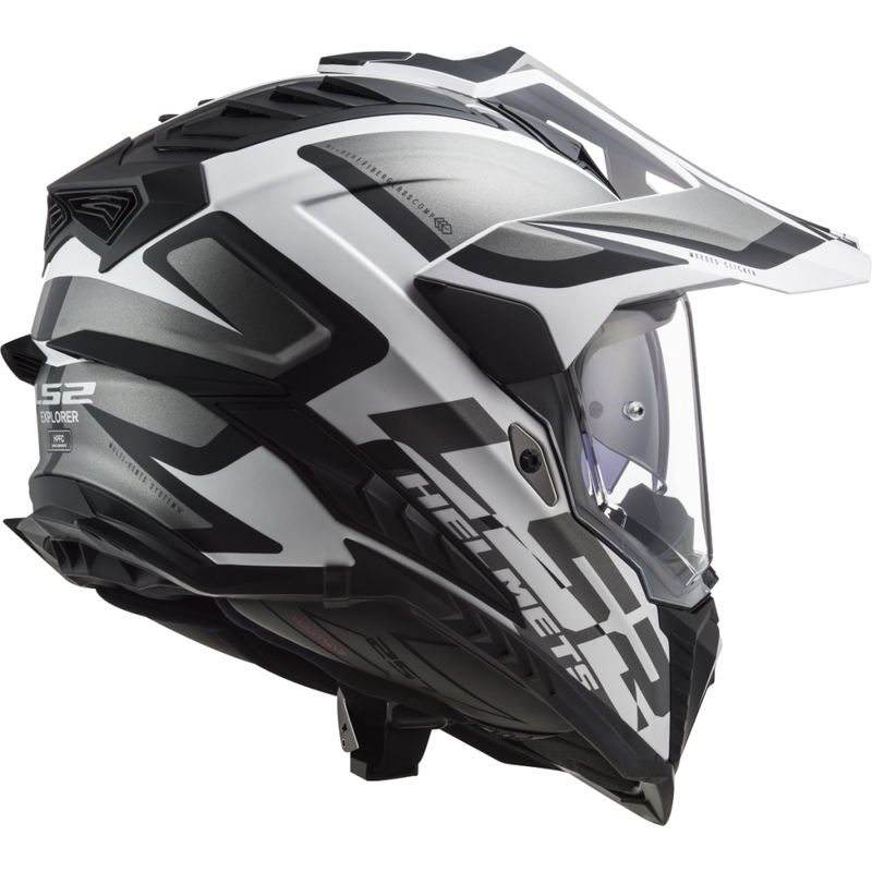 Enduro čelada LS2 MX701 Explorer Alter mat črno-bela