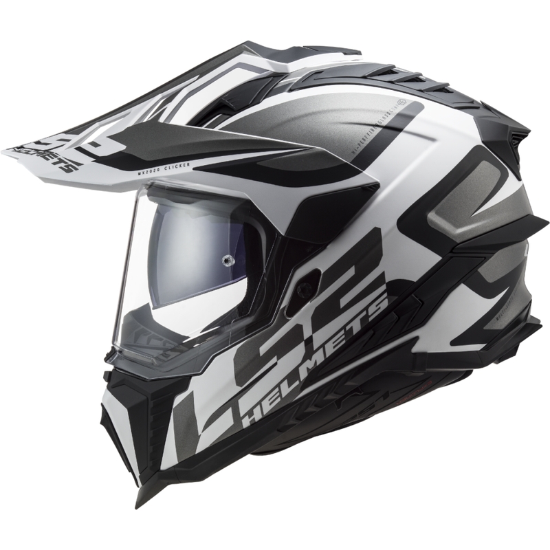 Enduro čelada LS2 MX701 Explorer Alter mat črno-bela