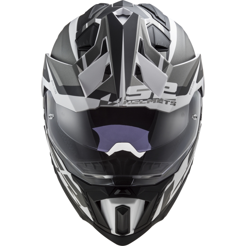 Enduro čelada LS2 MX701 Explorer Alter mat črno-bela
