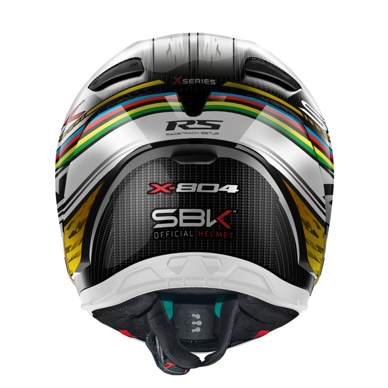 Integralna motoristična čelada Nolan X-804 RS Ultra Carbon SBK črno-rdeče-zlata