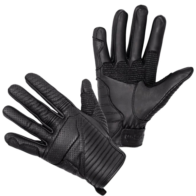 Črne motoristične rokavice Black Heart Brillanta