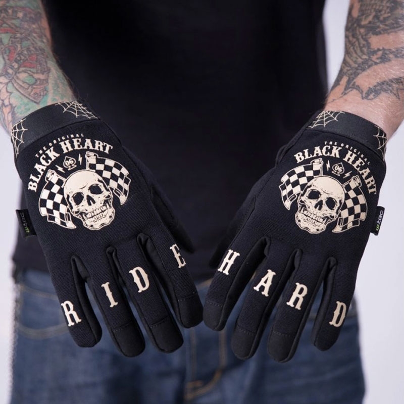 Black Heart W-TEC Starter chopper rokavice črne