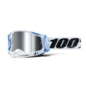 Motokros očala 100% RACECRAFT Mixos srebrno pleksi steklo