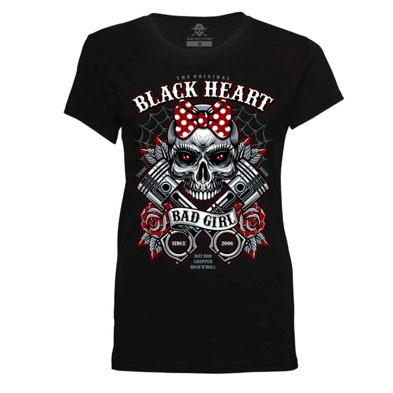 Ženska majica s kratkimi rokavi Black Heart Bell Piston črna