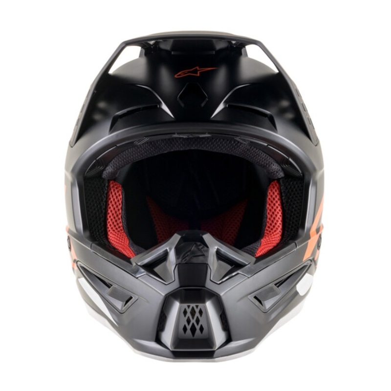Alpinestars S-M5 Compass motokros čelada črno-fluo oranžna