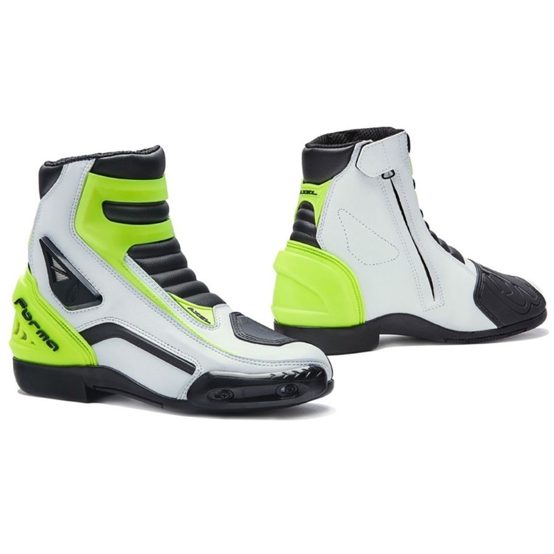 Motoristični škornji Forma Axel white-black-fluo yellow razprodaja