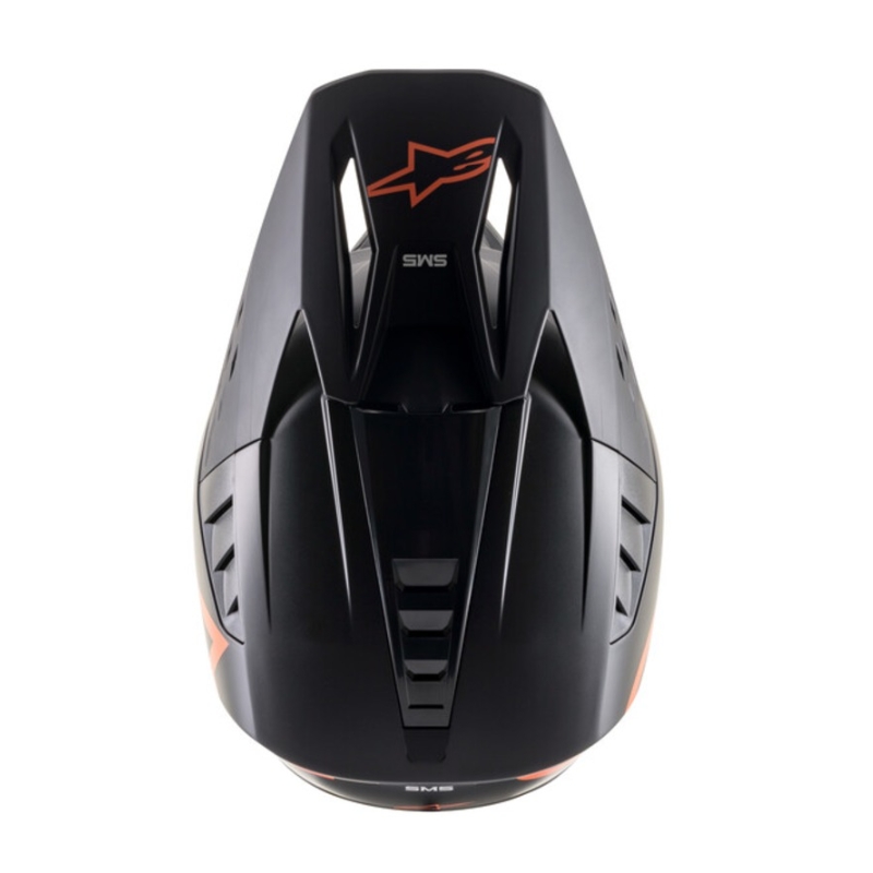 Alpinestars S-M5 Compass motokros čelada črno-fluo oranžna