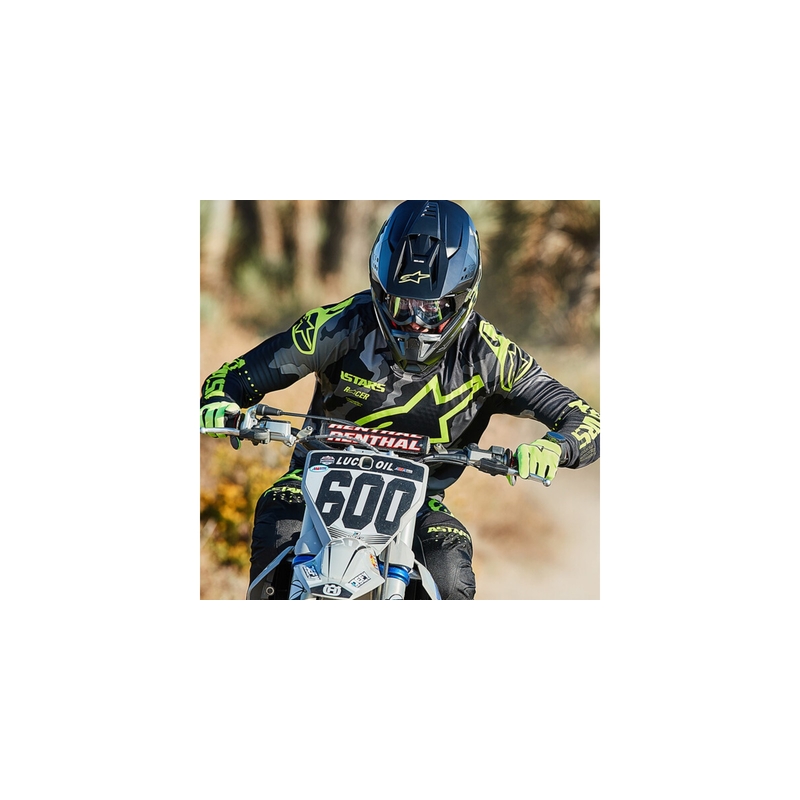 Alpinestars S-M5 Compass motokros čelada črno-fluo rumena